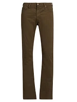 Tellis Cotton Straight-Leg Slim-Fit Pants