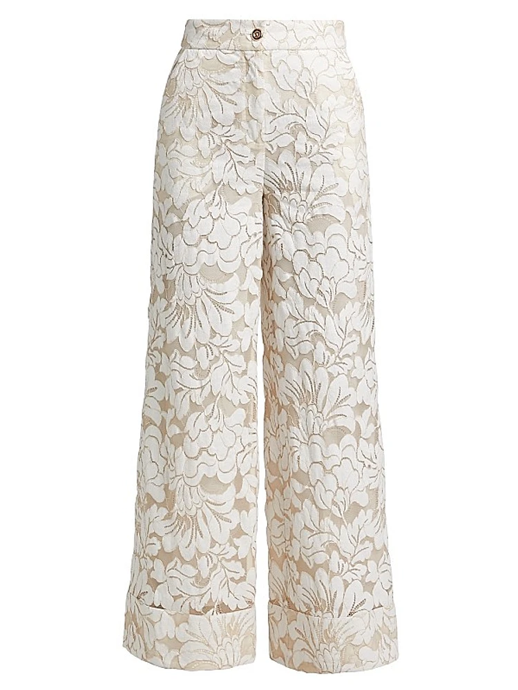 Suri Floral Wide-Leg Pants