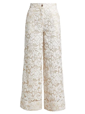 Suri Floral Wide-Leg Pants