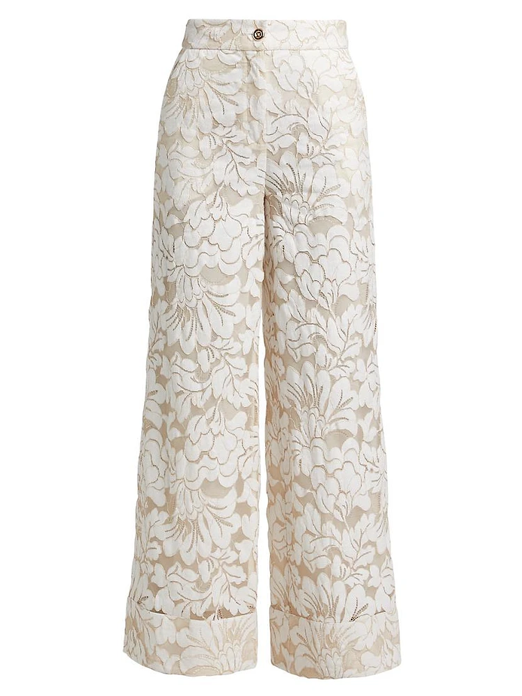 Suri Floral Wide-Leg Pants