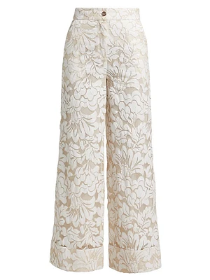 Suri Floral Wide-Leg Pants