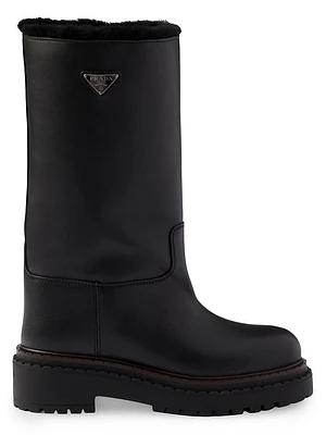 Leather and Shearling Boots