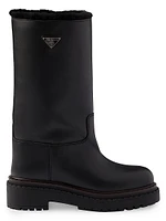 Leather and Shearling Boots