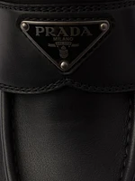 Leather and Shearling Loafers