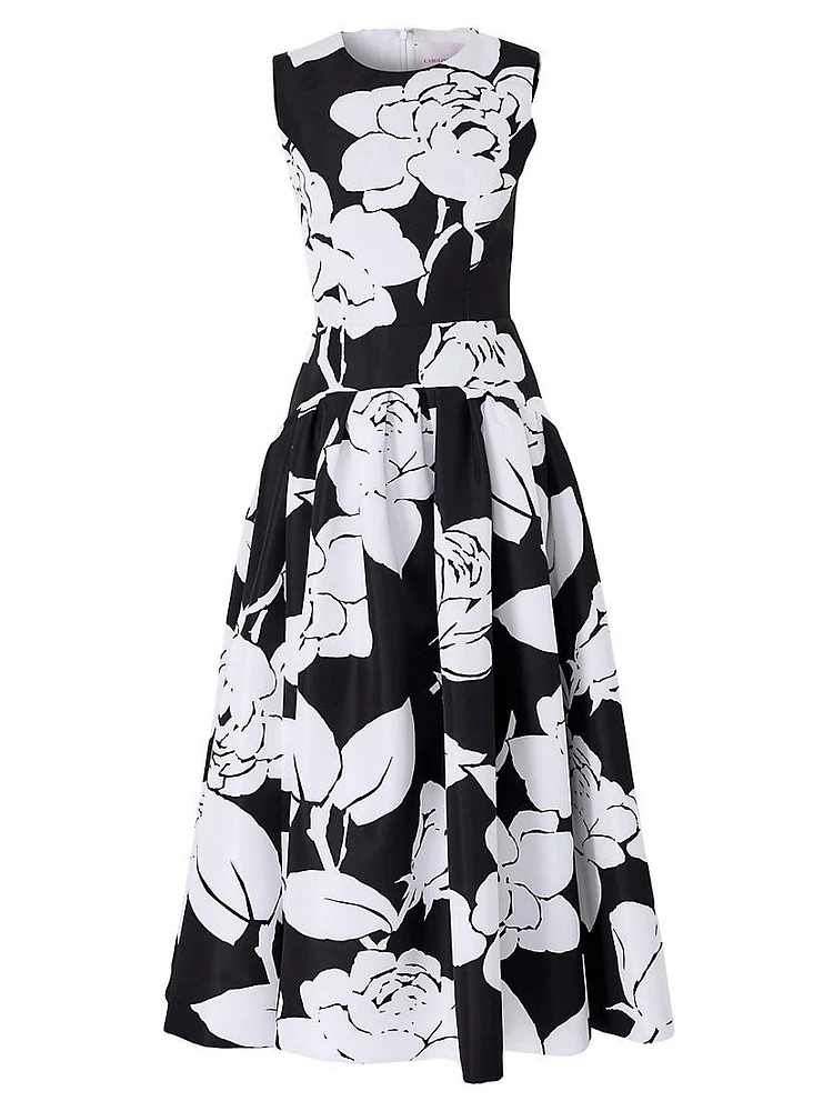 Floral Sleeveless Midi-Dress