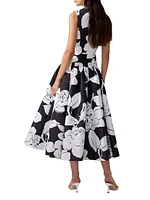 Floral Sleeveless Midi-Dress