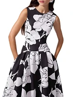 Floral Sleeveless Midi-Dress