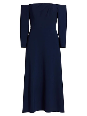 Off-the-Shoulder Midi-Dress