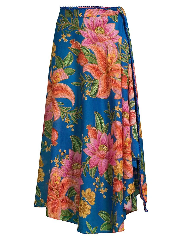Summer Fruit Cover-Up Midi-Skirt