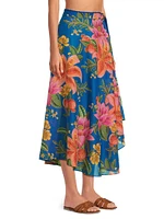 Summer Fruit Cover-Up Midi-Skirt