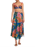 Summer Fruit Cover-Up Midi-Skirt