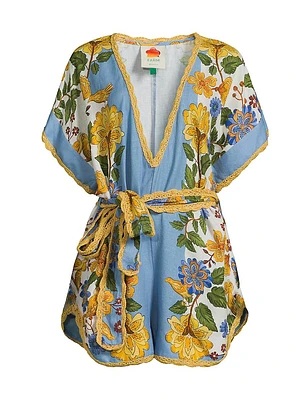 Garden Scarf Cover-Up Romper