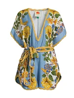 Garden Scarf Cover-Up Romper
