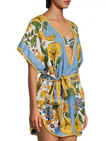 Garden Scarf Cover-Up Romper