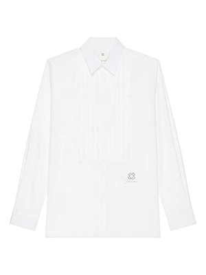 Slim Fit Shirt Cotton and Crystals with Plastron