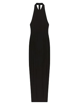 Evening Dress Jersey with Buttons on the Back