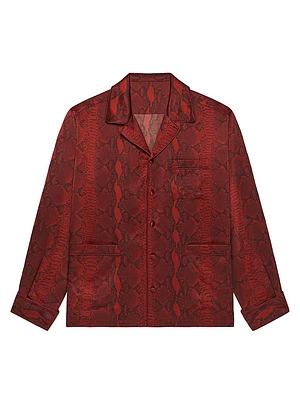 Pyjamas Shirt Python Print Silk