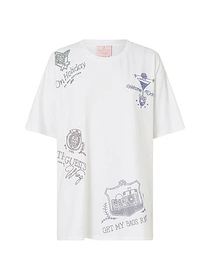 Camilla x White Lotus Embellished Logo Oversized Band T-Shirt