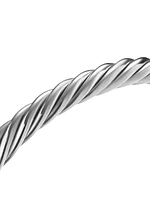 Cable Cuff Bracelet in Sterling Silver, 6MM