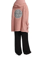 The Best Lounger World Embellished Warrior Sherpa Hooded Jacket