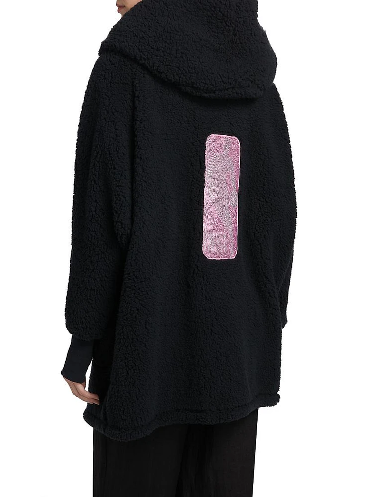 The Best Lounger World Embellished NBA Sherpa Hooded Jacket