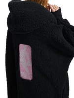 The Best Lounger World Embellished NBA Sherpa Hooded Jacket