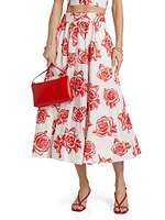 Juliet Rose Embroidery Midi-Skirt