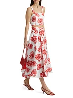 Juliet Rose Embroidery Midi-Skirt