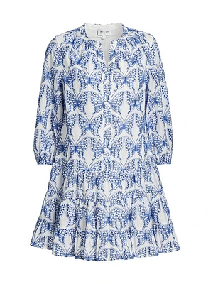 Tiered Butterfly Eyelet Dress
