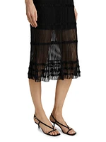 Sheer Ribbed Cami Midi-Dress