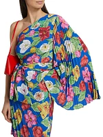 Linden Tulip Rosette Pleated Minidress