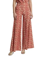 Skyla Printed Jersey Wide-Leg Pants