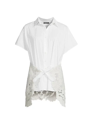 Kumo Appliqué Lace Wrap Shirt