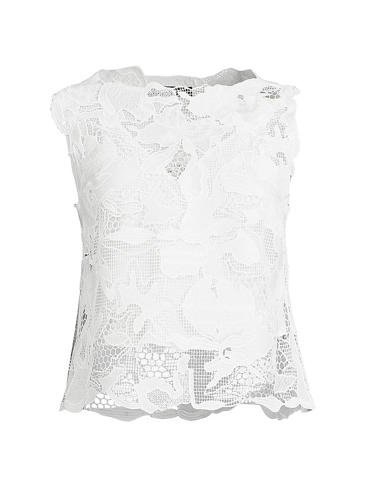 Nishi Lace Layered Boat Neck Top