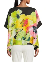 Ophelia Floral Linen-Blend Caftan