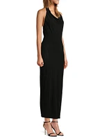 Matte Jersey Halter Maxi Dress