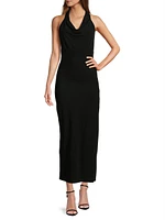 Matte Jersey Halter Maxi Dress