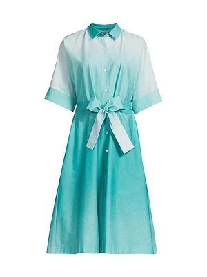 Akari Belted Ombre Shirtdress
