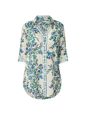 Floral Mini Shirtdress