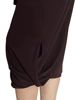 Twisted Hem Midi-Skirt