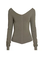 Crêpe Wide V-Neck Top