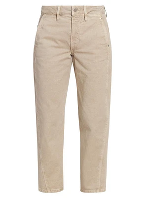Twisted Cotton Slim-Fit Pants