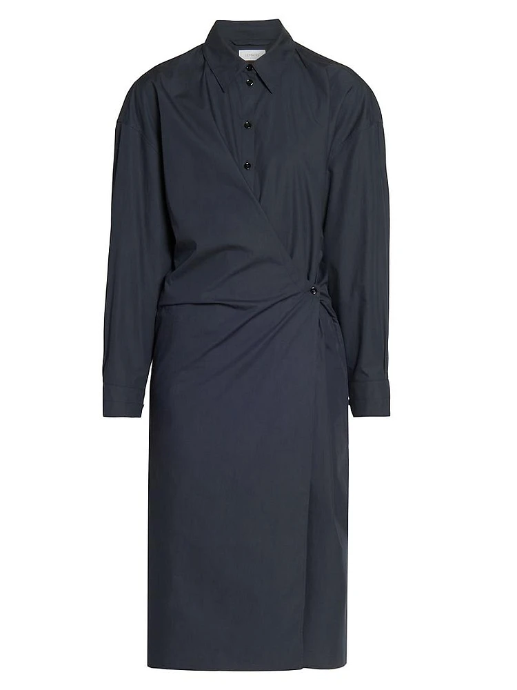 Twist Cotton Shirtdress