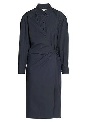 Twist Cotton Shirtdress