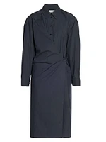 Twist Cotton Shirtdress