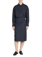 Twist Cotton Shirtdress