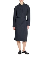 Twist Cotton Shirtdress
