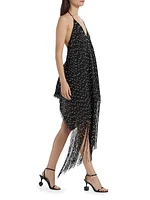 La Robe Riviera Fringe Halter Midi-Dress