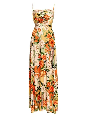 Arista Ete Ruched Maxi Dress