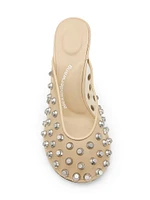 Rhodes 105MM Studded Mesh & Leather Mules